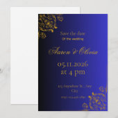 bewaar de datum van de bruiloft save the date (Voorkant / Achterkant)