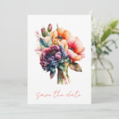 Bewaar de datum van de bruiloft uitnodiging. Huwel Kaart (Staand voorkant)