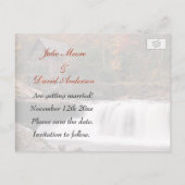 Bewaar de datum van de herfst in het land bruiloft aankondigingskaart (Achterkant)