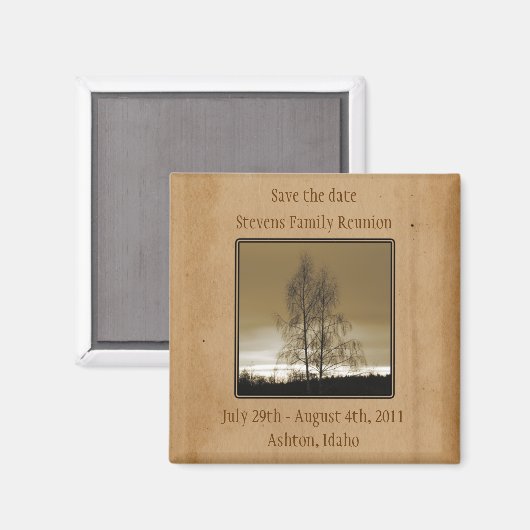 Bewaar de datum van gezinshereniging magneet (Voorkant / Achterkant)