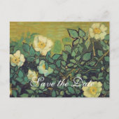 Bewaar de datum, van Gogh wilde rozen Aankondigingskaart (Voorkant)