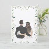 Bewaar de datum van het bruidspaar. kaart (Staand voorkant)