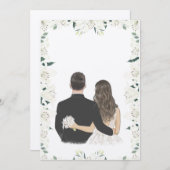 Bewaar de datum van het bruidspaar. kaart (Voorkant / Achterkant)