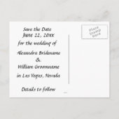 Bewaar de datum Vegas Casino Wedding Paarse Passio Aankondigingskaart (Achterkant)