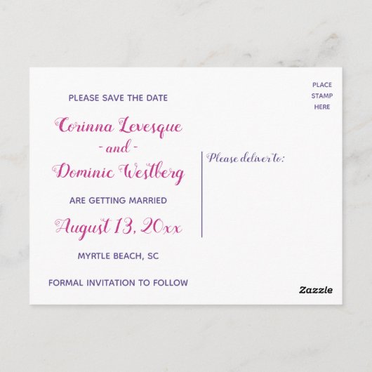 Bewaar de datum veren Native American Verloving Briefkaart (Achterkant)