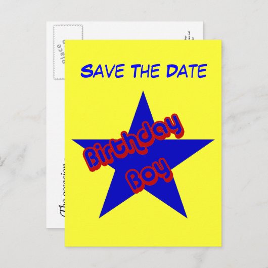 Bewaar de datum Verjaardag Boy Funny Briefkaart (Voorkant / Achterkant)