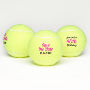 Bewaar de datum - Verjaardag Tennisballen