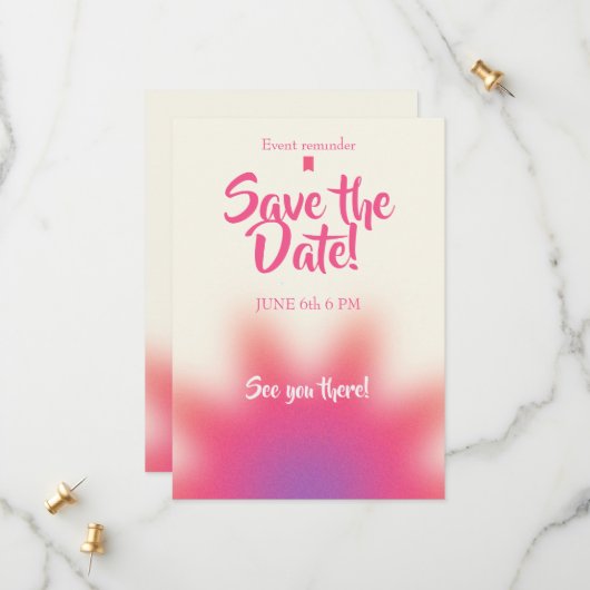 Bewaar de datum verjaardagsuitnodiging save the date (Voorkant / Achterkant in situ)