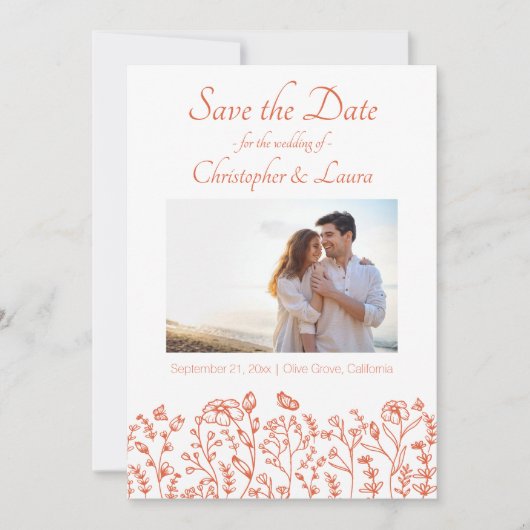 Bewaar de datum Verona Sunset Wedding Cards Save The Date (Voorkant)