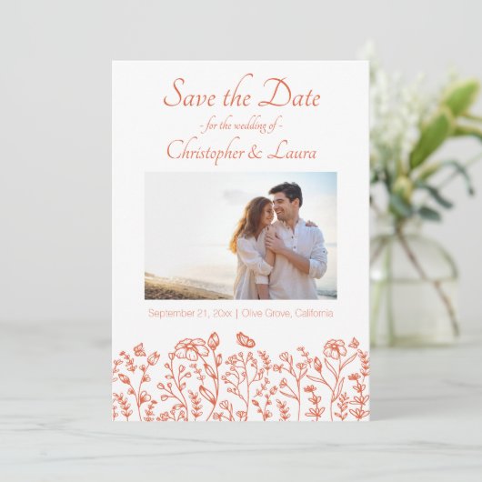 Bewaar de datum Verona Sunset Wedding Cards Save The Date (Staand voorkant)