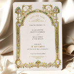 Bewaar de datum Victoriaans Royal Elegance bruilof Kaart<br><div class="desc">Stap in een vervlogen tijdperk met onze Victoriaans Save the Date uitnodiging. Dit ontwerp, dat verweven groen en bloemen weerkaatst, doet denken aan de grandeur en romance van het Victoriaans Epoque. Bruiloften met een Victoriaans thema vieren meer dan alleen een afspraakje; ze omarmen een tijdperk waarin elk detail een kunstwerk...</div>