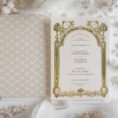 Bewaar de datum Victoriaans Royal Elegance bruilof Kaart