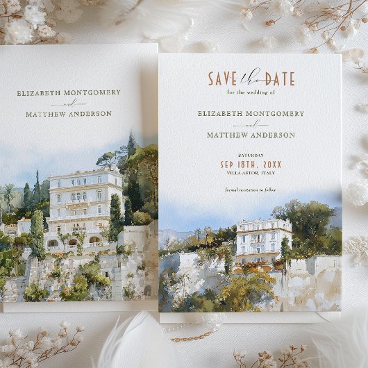 Bewaar de datum Villa ASTOR Amalfi Coast Kaart