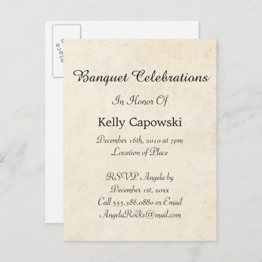 Bewaar de datum vintage aankondigingskaart (Voorkant / Achterkant)