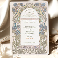 Bewaar de datum Vintage Art Nouveau door Mucha Uit