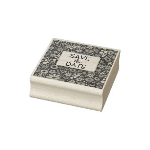 Bewaar de datum Vintage bloemenpatroon Rubberstempel