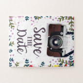 Bewaar de datum Vintage camera Legpuzzel (Horizontaal)