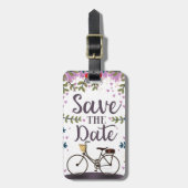 Bewaar de datum vintage fiets bagagelabel (Voorkant verticaal)