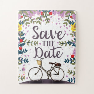 Bewaar de datum Vintage fiets Legpuzzel