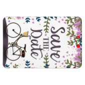 Bewaar de datum vintage fiets magneet (Horizontaal)