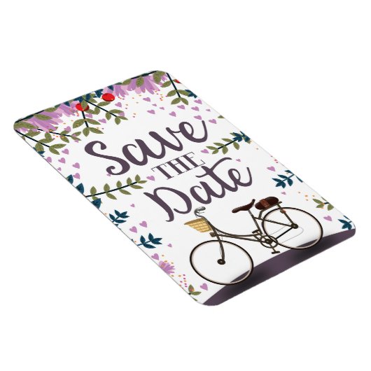 Bewaar de datum vintage fiets magneet (Rechterzijde)