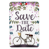 Bewaar de datum vintage fiets magneet (Verticaal)