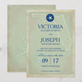 Bewaar de datum - Vintage kaart Florida (Voorkant / Achterkant)