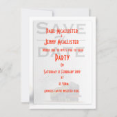 Bewaar de datum vintage locomotief uitnodiging (Voorkant)