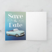 Bewaar de datum vintage oldtimer notitiekaartje (Binnen)