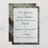 Bewaar de datum Vintage Onderwater Kaart (Voorkant / Achterkant)