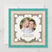 Bewaar de datum - Vintage Pauw & Etsen Save The Date (Achterkant)