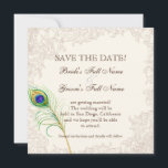 Bewaar de datum - Vintage Pauw & Etsen Save The Date<br><div class="desc">Deze elegante en verfijnde uitnodiging combineert het beste van traditie en de frisheid van het hedendaagse. Het mengen van vintage kunstelementen en hedendaagse aquarel kunstwerken, handgeschilderd door Audrey Jeanne Roberts, geeft een mooie en tijdloze kwaliteit aan deze uitnodiging. Een statige pauw rust op elegante gegraveerde krullen en kijkt naar een...</div>