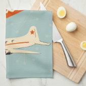 Bewaar de datum vintage reisposter theedoek (Quarter Fold)