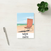Bewaar de datum vintage strandposter post-it® notes (Kantoor)