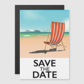 Bewaar de datum vintage strandstoel (Voorkant / Achterkant)
