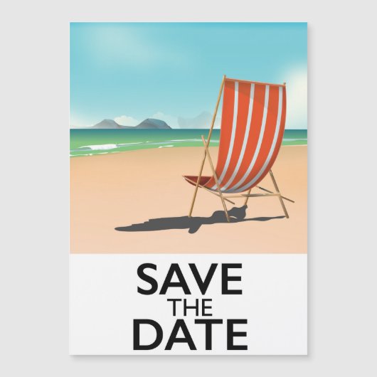 Bewaar de datum vintage strandstoel (Voorkant)