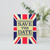 Bewaar de datum Vintage Union jack (Staand voorkant)