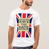 Bewaar de datum vintage Union jack T-shirt (Voorkant)