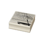 Bewaar de datum vintage vissersboot rubberstempel (Stempel)