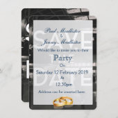 Bewaar de datum vintage vliegtuighangar kaart (Voorkant / Achterkant)