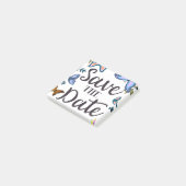 Bewaar de datum Vintage Vlinders. Post-it® Notes (Schuin)