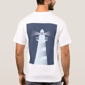 Bewaar de datum vintage vuurtoren t-shirt (Achterkant)