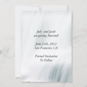 Bewaar de datum Vlinder & Waterval Bruiloft Kaart (Achterkant)