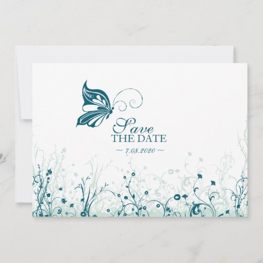 Bewaar de datum ~ Vlindertuin 6 Save The Date (Achterkant)