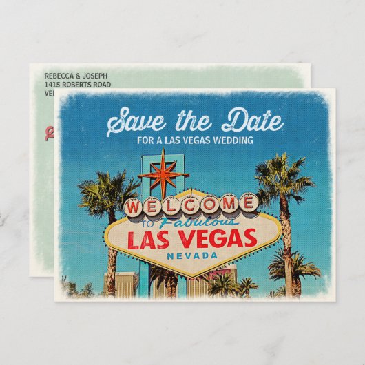 Bewaar de datum voor een fantastische bruiloft in  aankondigingskaart (Voorkant / Achterkant)