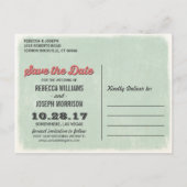 Bewaar de datum voor een fantastische bruiloft in  aankondigingskaart (Achterkant)