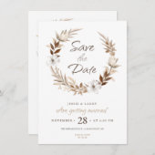 "Bewaar de datum voor onze grote dag: [Couple's Na Kaart (Voorkant / Achterkant)