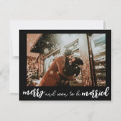 Bewaar de datum, vrolijk en binnenkort getrouwd Fo Feestdagenkaart (Voorkant)