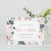 Bewaar de datum waarop de botanische bloesem wordt save the date (Staand voorkant)