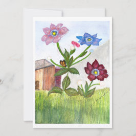 BEWAAR DE DATUM - Watercolor Schilderij Uitnodigin Save The Date